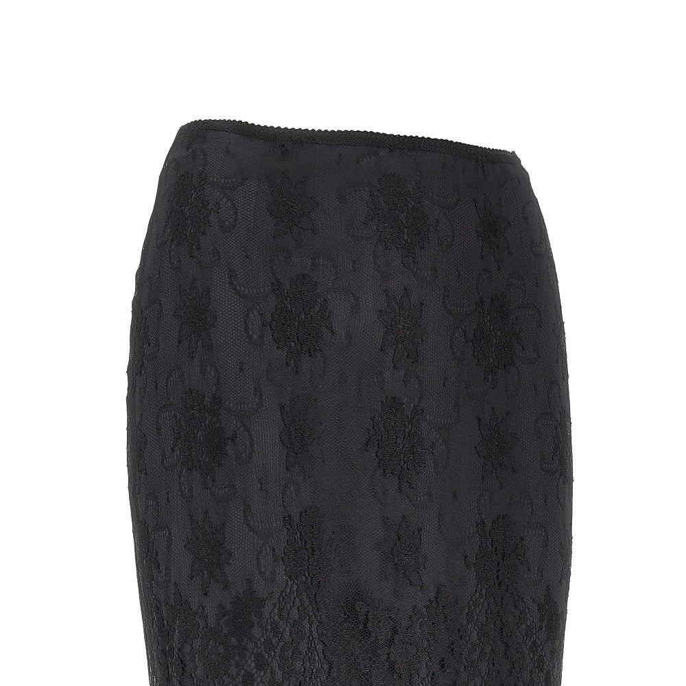 chantilly lace midi skirt
