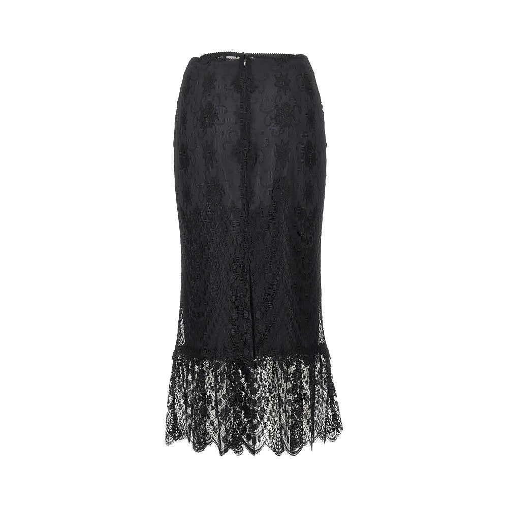 chantilly lace midi skirt