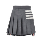 THOM BROWNE 36 wool mini skirt with 4 bar detail