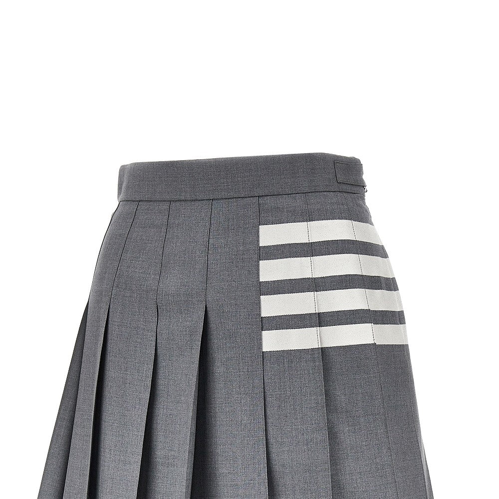 THOM BROWNE 36 wool mini skirt with 4 bar detail