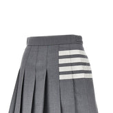 THOM BROWNE 36 wool mini skirt with 4 bar detail