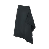 AMI 36 wool wrap-around skirt