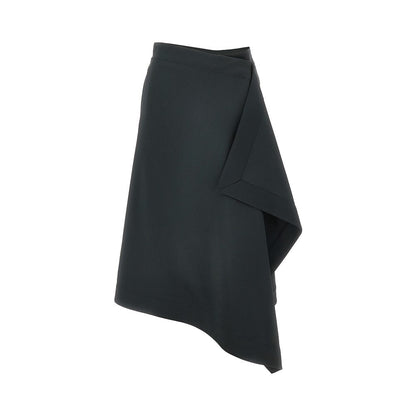 AMI 36 wool wrap-around skirt