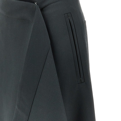 AMI 36 wool wrap-around skirt