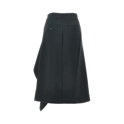 AMI 36 wool wrap-around skirt