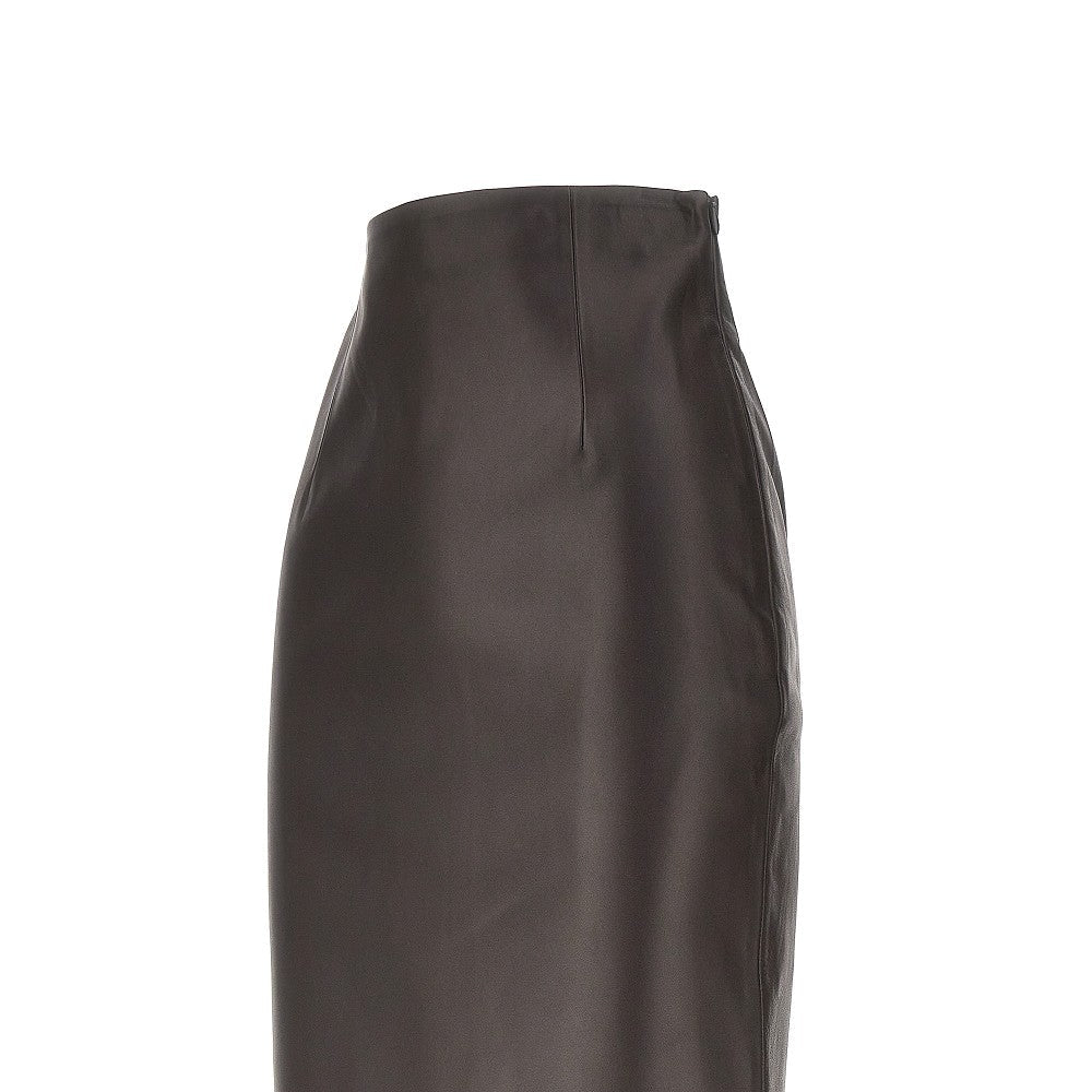 inga leather ankle-length skirt