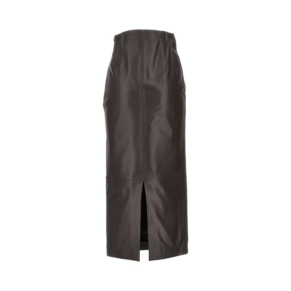 inga leather ankle-length skirt