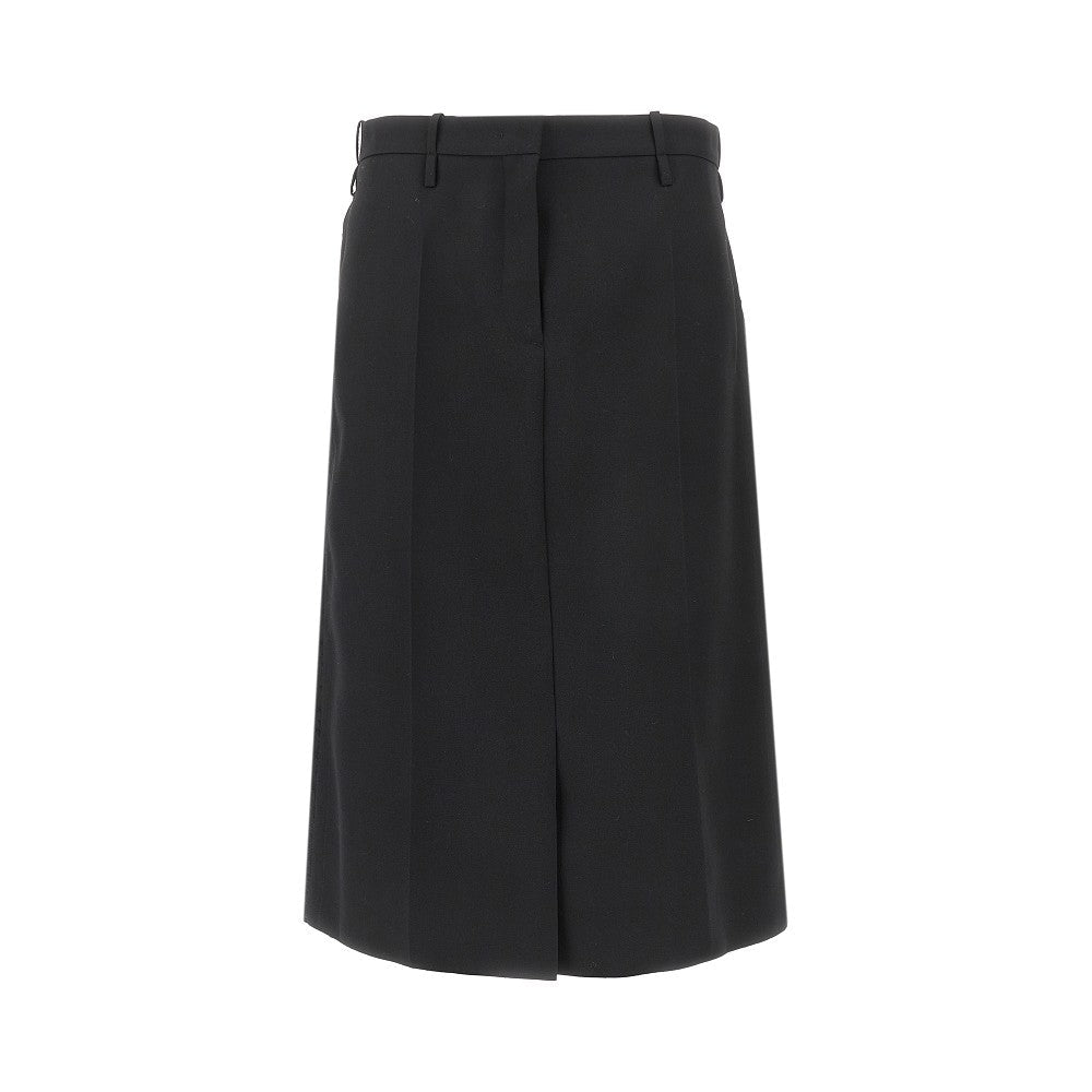 JIL SANDER 38 gabardine skirt with raw finishes