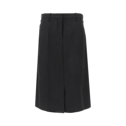 JIL SANDER 38 gabardine skirt with raw finishes
