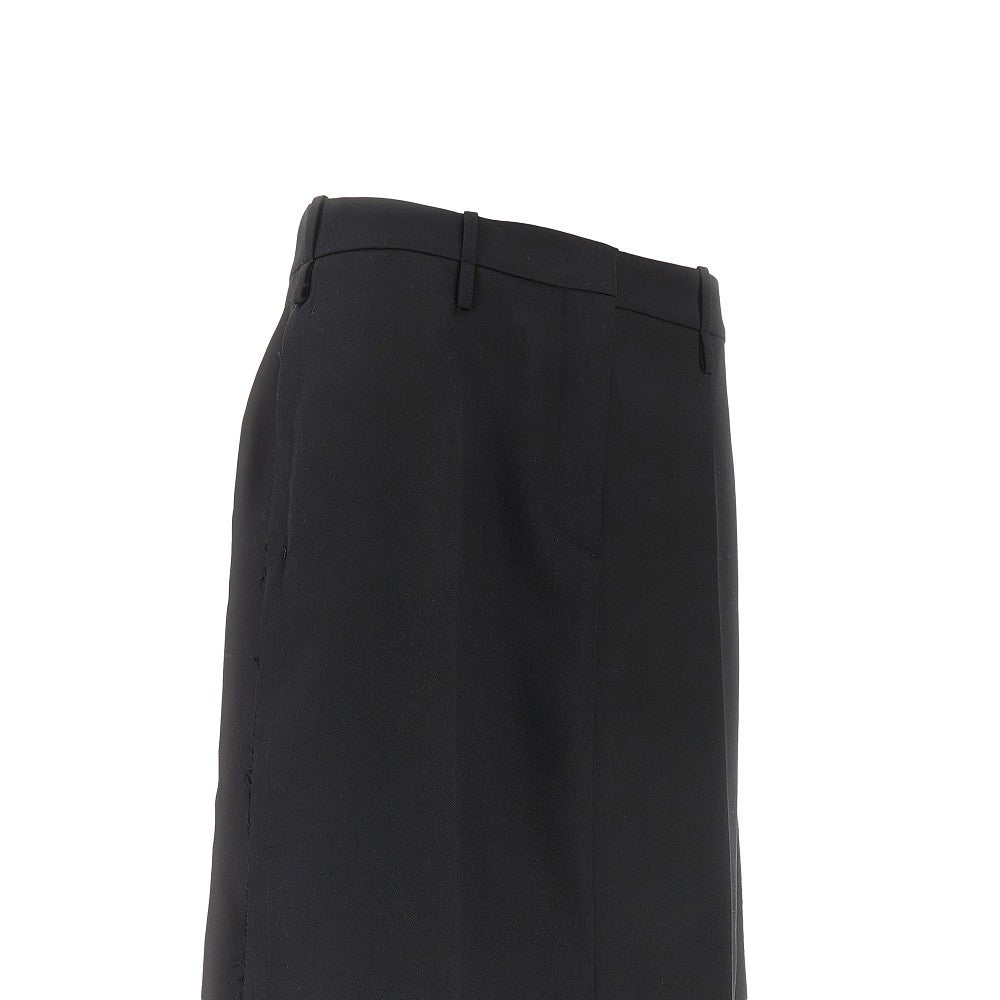 JIL SANDER 38 gabardine skirt with raw finishes