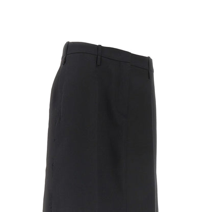 JIL SANDER 38 gabardine skirt with raw finishes