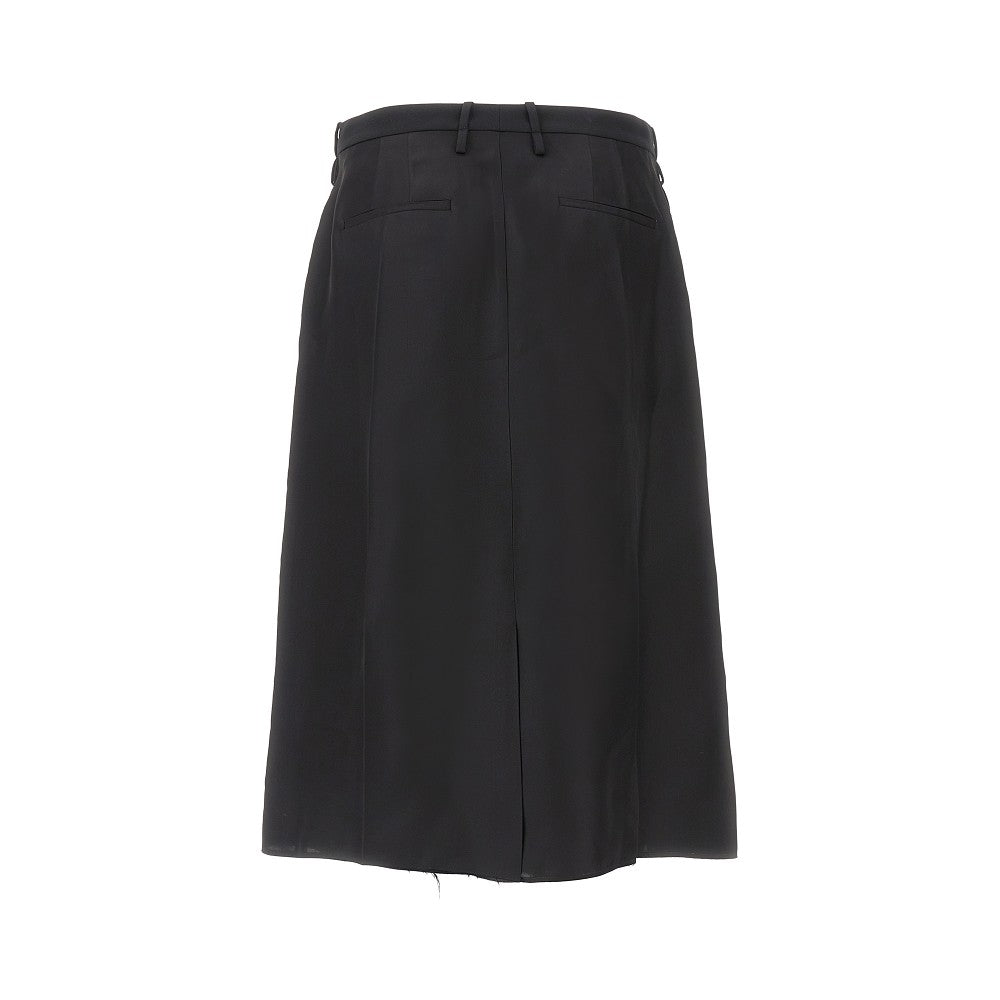 JIL SANDER 38 gabardine skirt with raw finishes