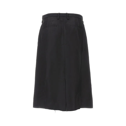 JIL SANDER 38 gabardine skirt with raw finishes