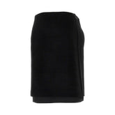 JIL SANDER 36 velvet and satin double midi skirt