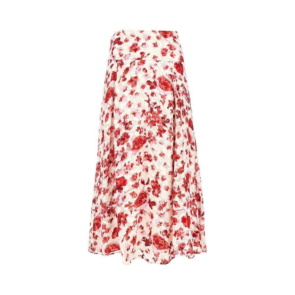 ISABEL MARANT 36 silk-blend hilza long skirt