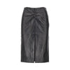 tuline leather midi skirt