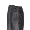 tuline leather midi skirt