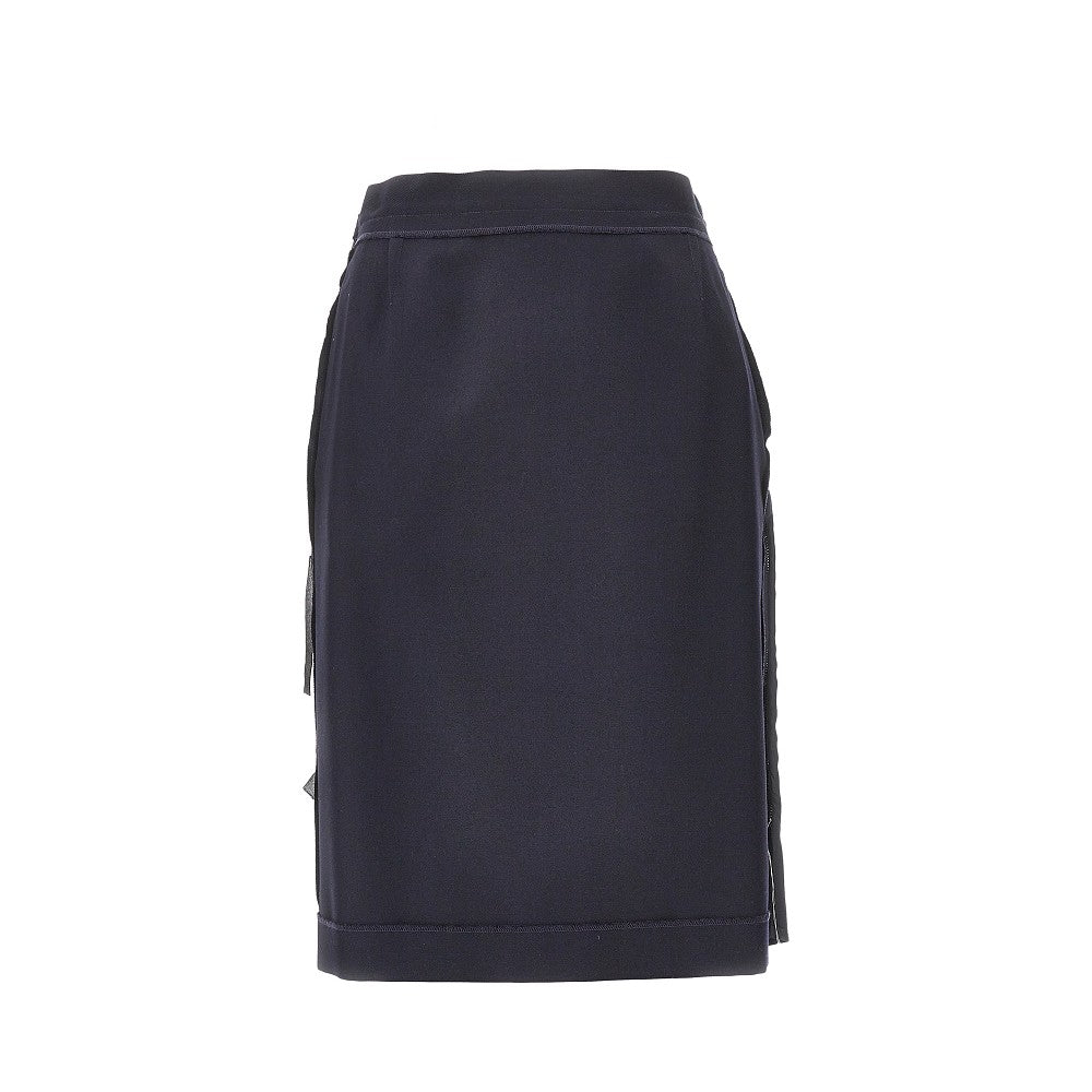 MAISON MARGIELA 42 wool-blend skirt with satin panel