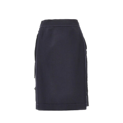 MAISON MARGIELA 42 wool-blend skirt with satin panel