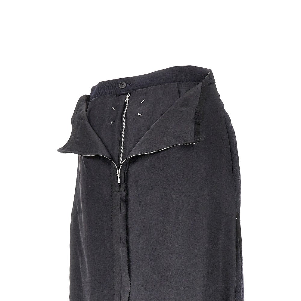 MAISON MARGIELA 42 wool-blend skirt with satin panel
