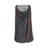 sequinned draped midi skirt