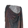 sequinned draped midi skirt