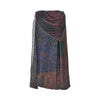 sequinned draped midi skirt