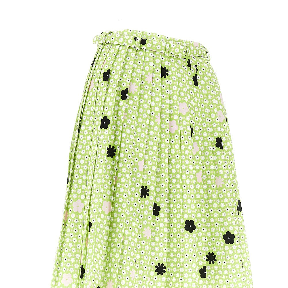 MM6 40 floral print pleated skirt