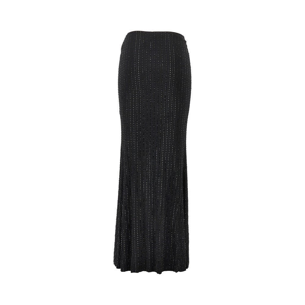 crystal-embellished jersey maxi skirt