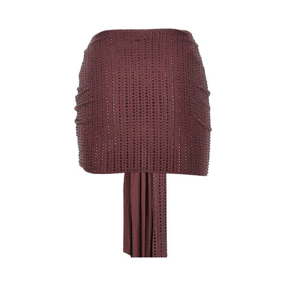 VENUJA S strass-embellished draped mini skirt
