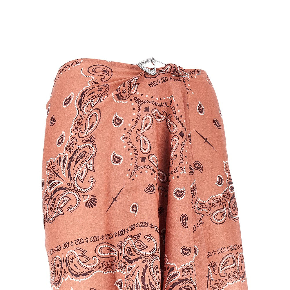 VENUJA OS mini sarong skirt with brooch