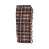 plaid wrap midi skirt