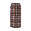 plaid wrap midi skirt