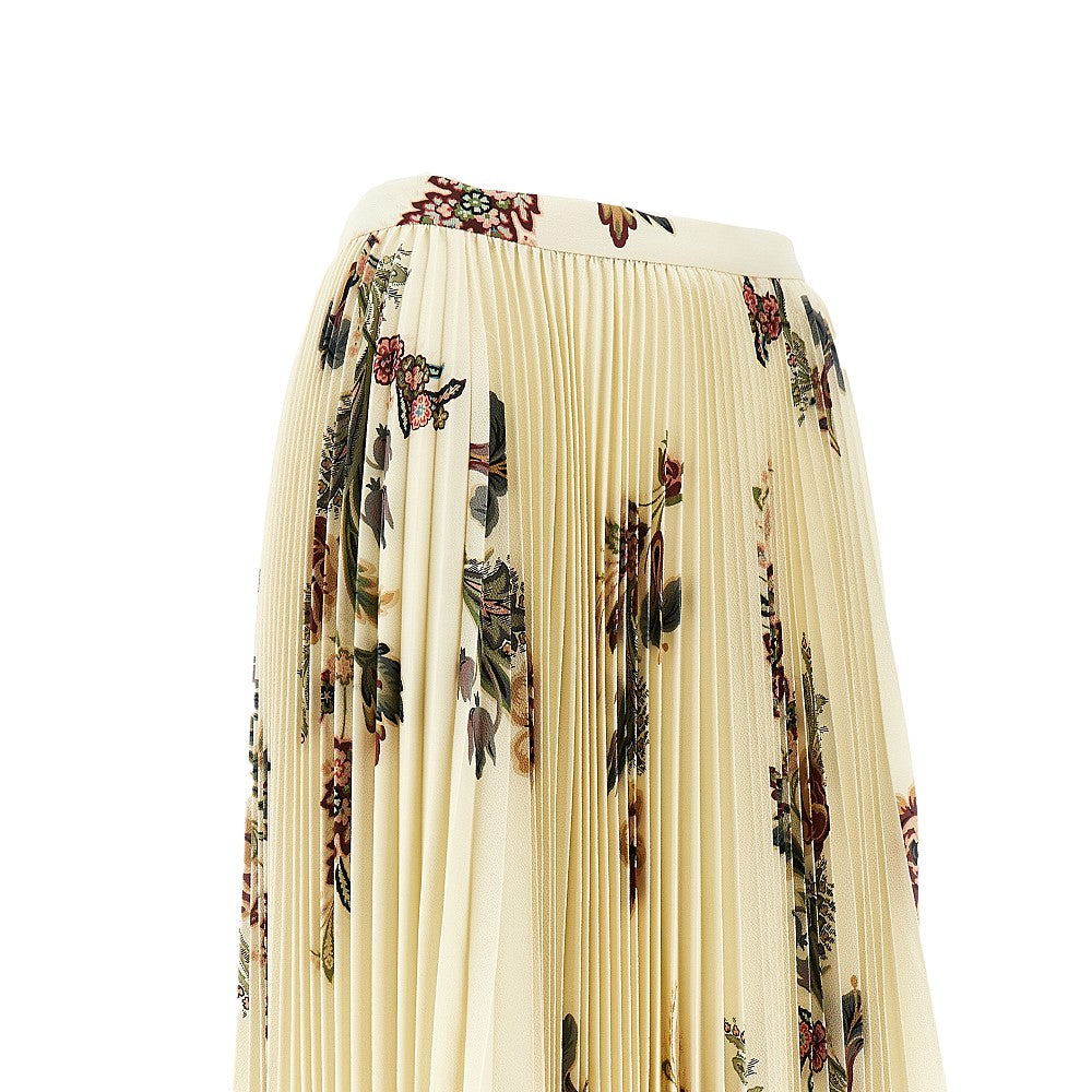 ETRO 44 floral print pleated midi skirt