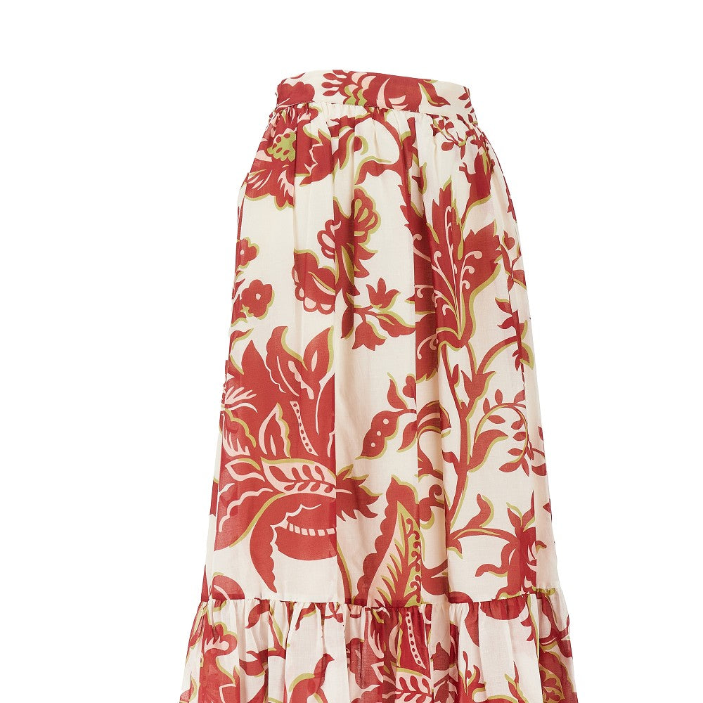 ETRO 40 printed cotton long skirt