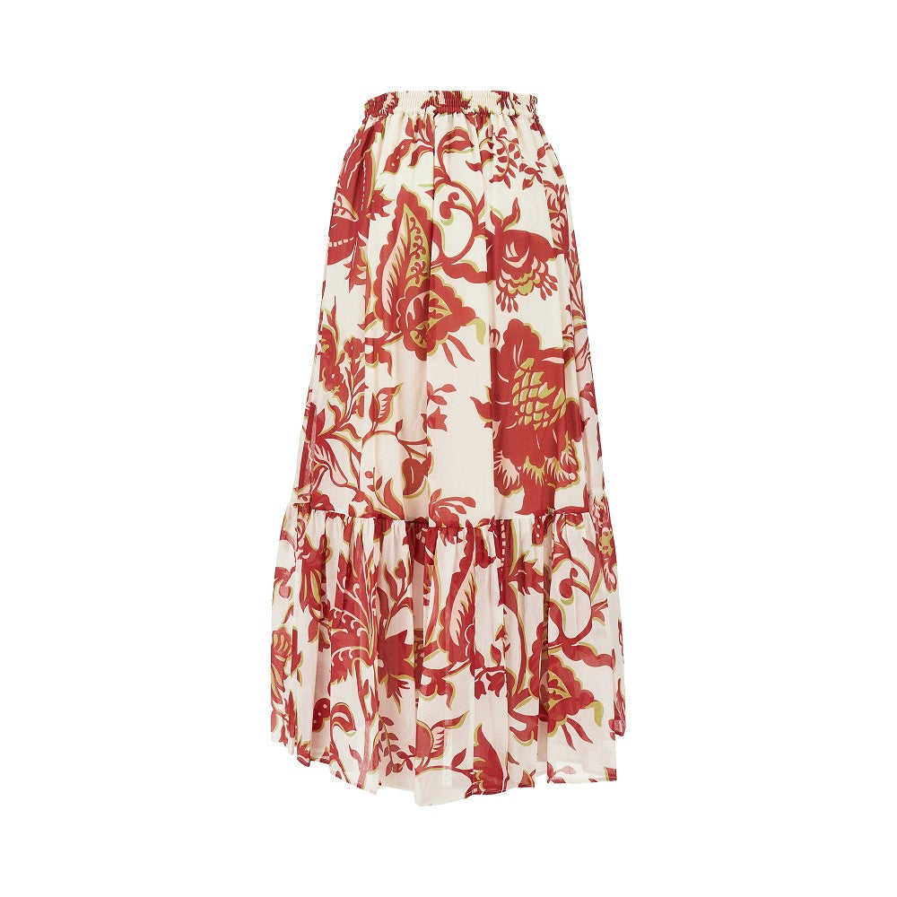 ETRO 40 printed cotton long skirt
