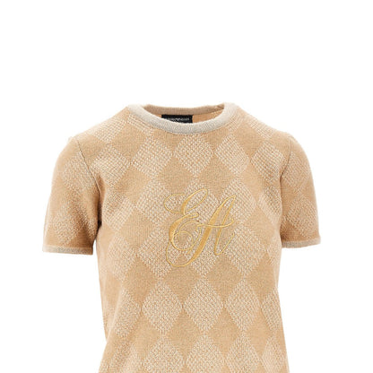 EMPORIO ARMANI XS lozenge cashmere-blend sweater