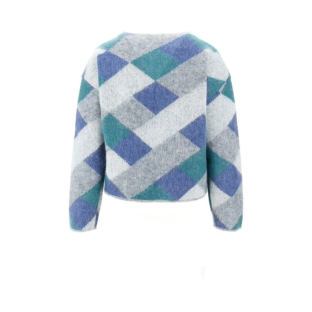 EMPORIO ARMANI S jacquard mohair blend sweater
