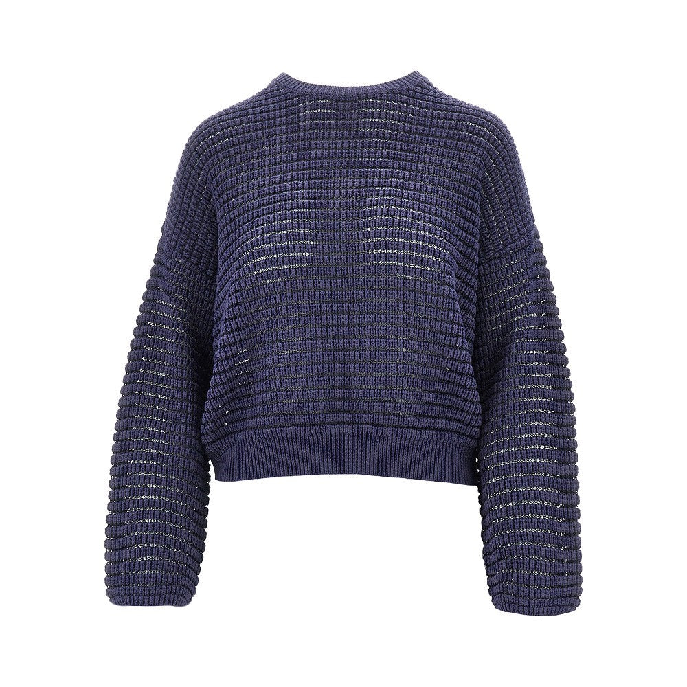EMPORIO ARMANI L openworked cashmere blend sweater