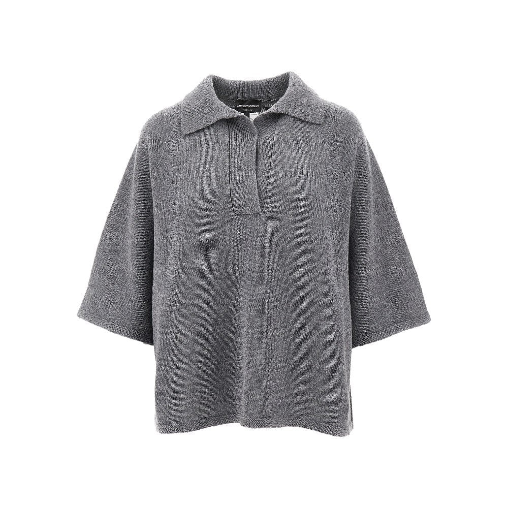 EMPORIO ARMANI M wool and cashmere polo sweater
