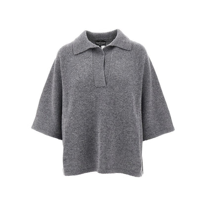 EMPORIO ARMANI M wool and cashmere polo sweater