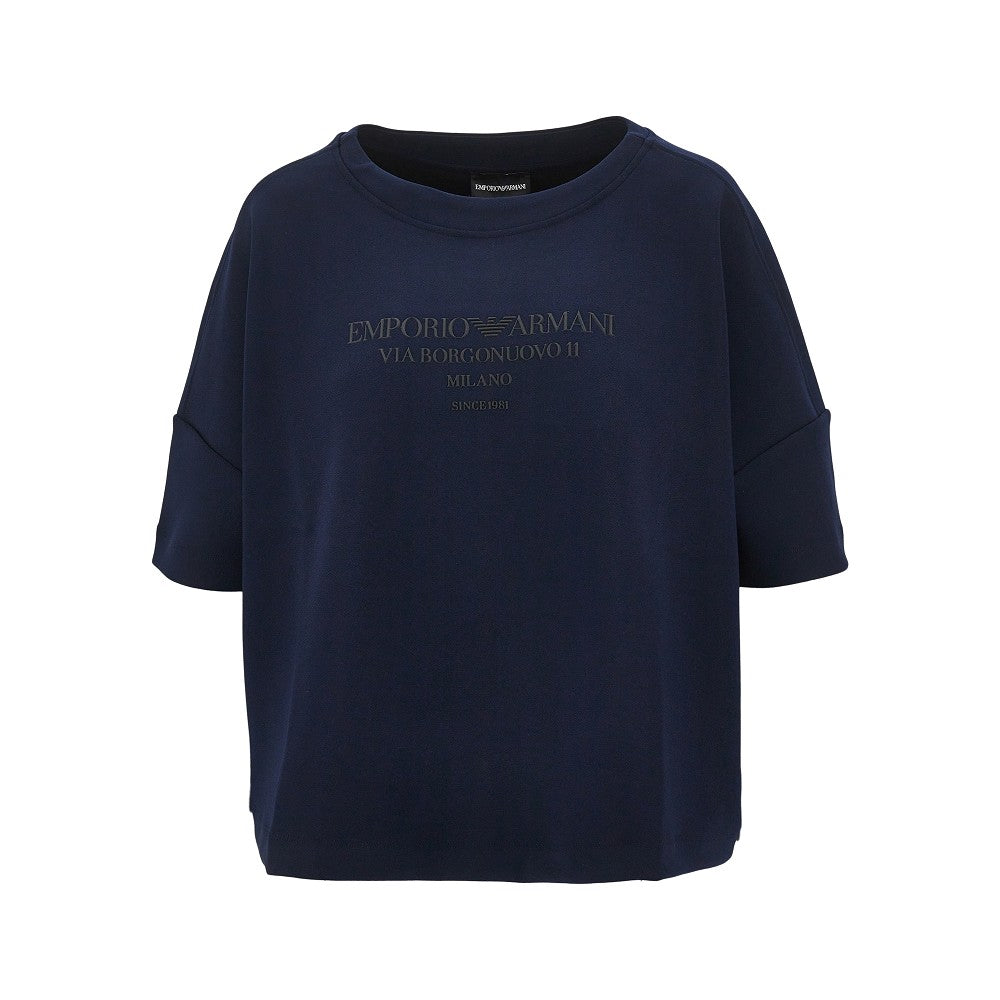 EMPORIO ARMANI M bonded jersey cropped top