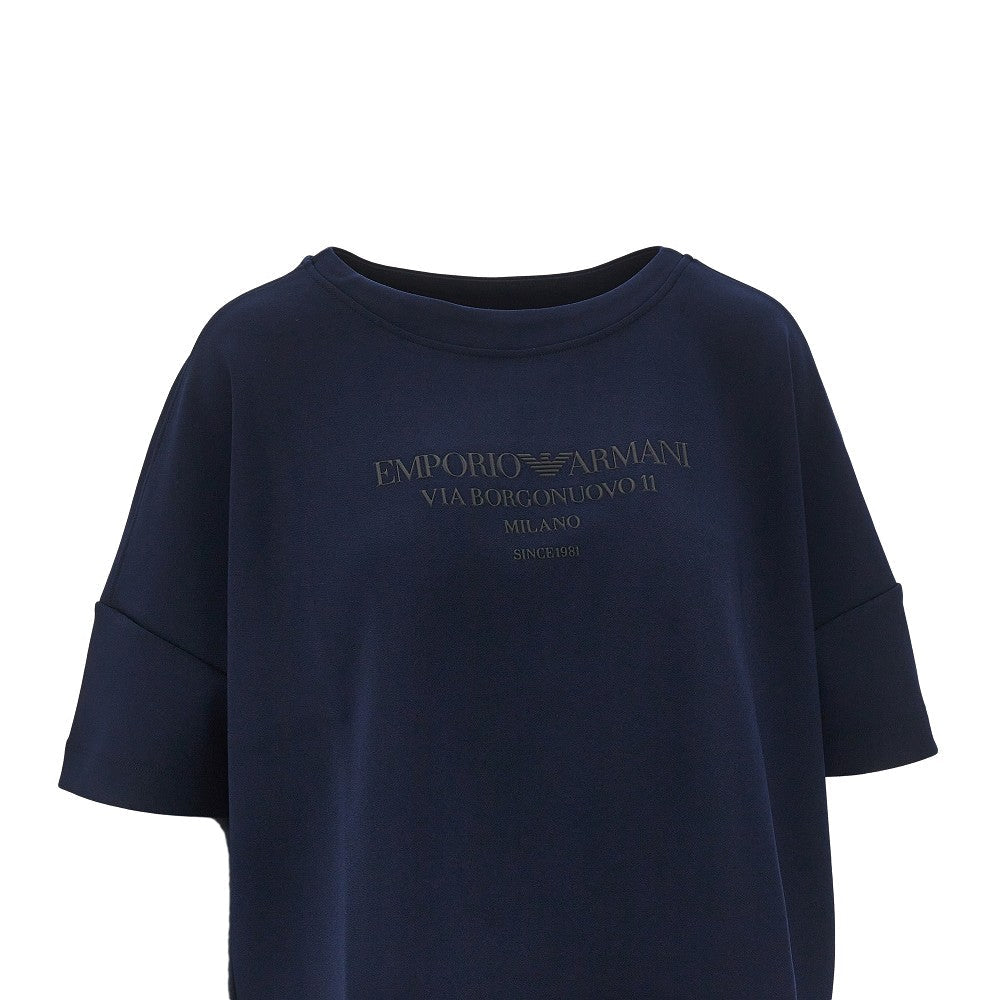 bonded jersey cropped top