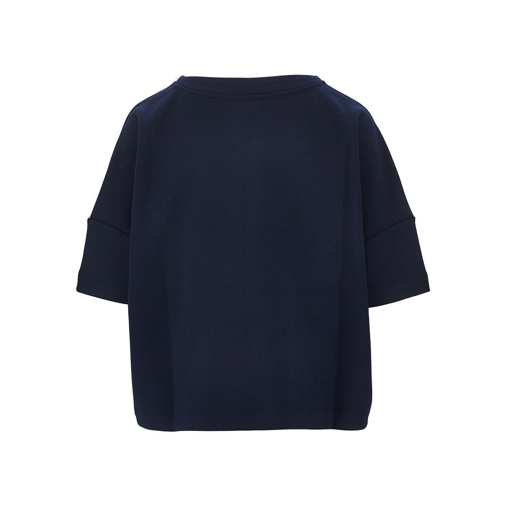 bonded jersey cropped top