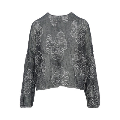 jacquard cotton-blend sweater