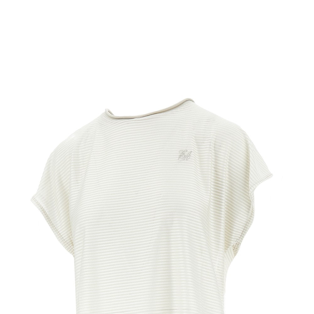 EMPORIO ARMANI M icon striped knitted top