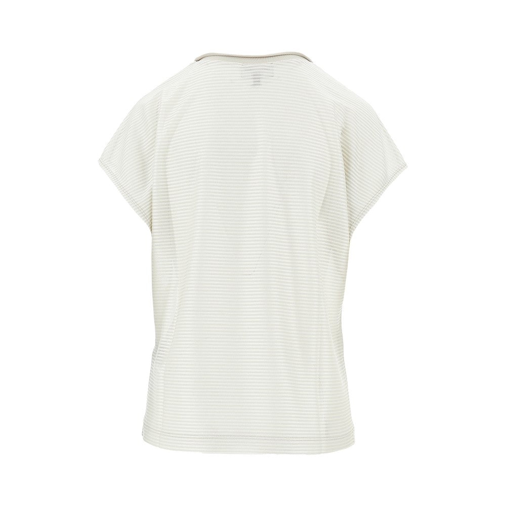 icon striped knitted top