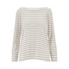 striped t-shirt with buttons