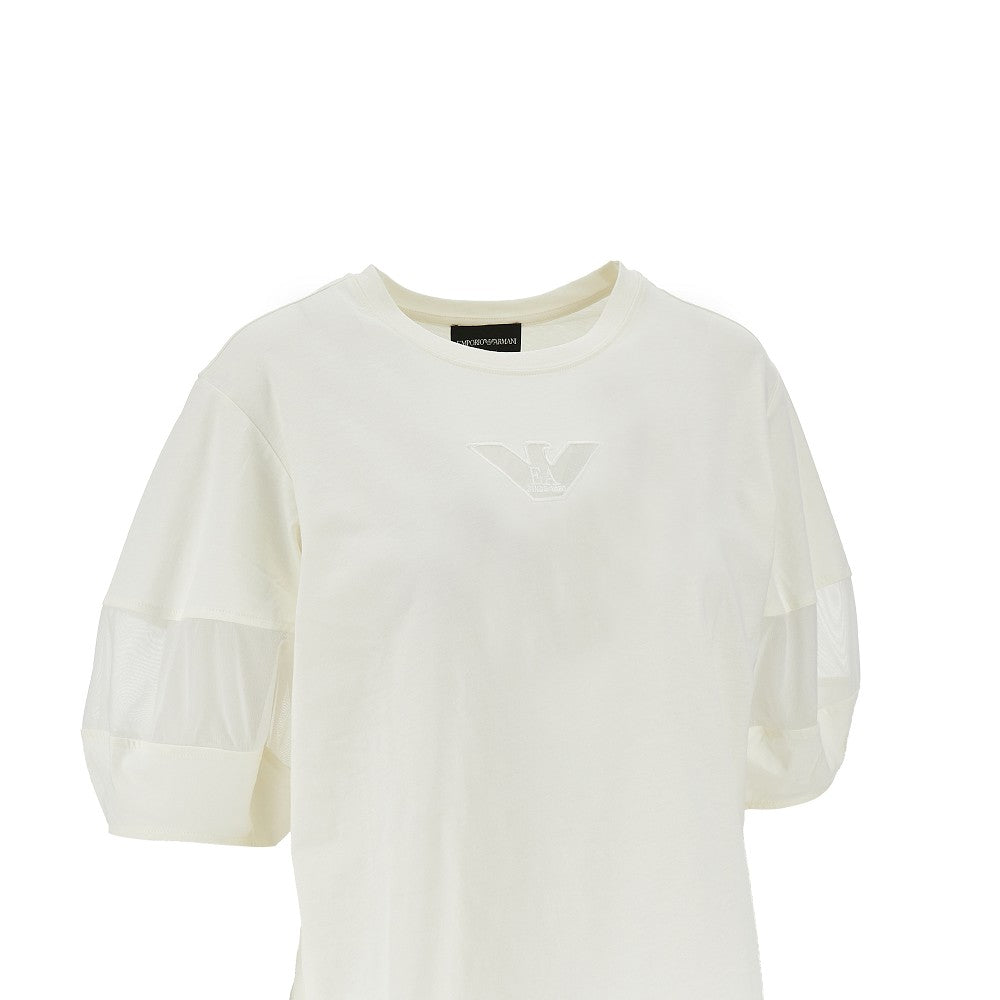 EMPORIO ARMANI L supima cotton t-shirt with mesh inserts