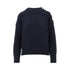 EMPORIO ARMANI S cotton sweater with shoulder buttons